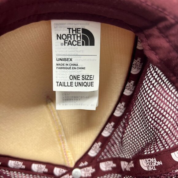 The North Face “Never Stop Exploring” Burgundy Purple Trucker Hat – One Size Sna - Picture 5 of 5